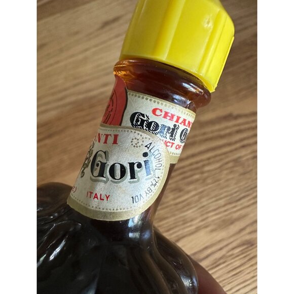 Vintage Italian Chianti Wine Bottle Shaped Like Grapes Unique Decorative Bar - Picture 8 of 11